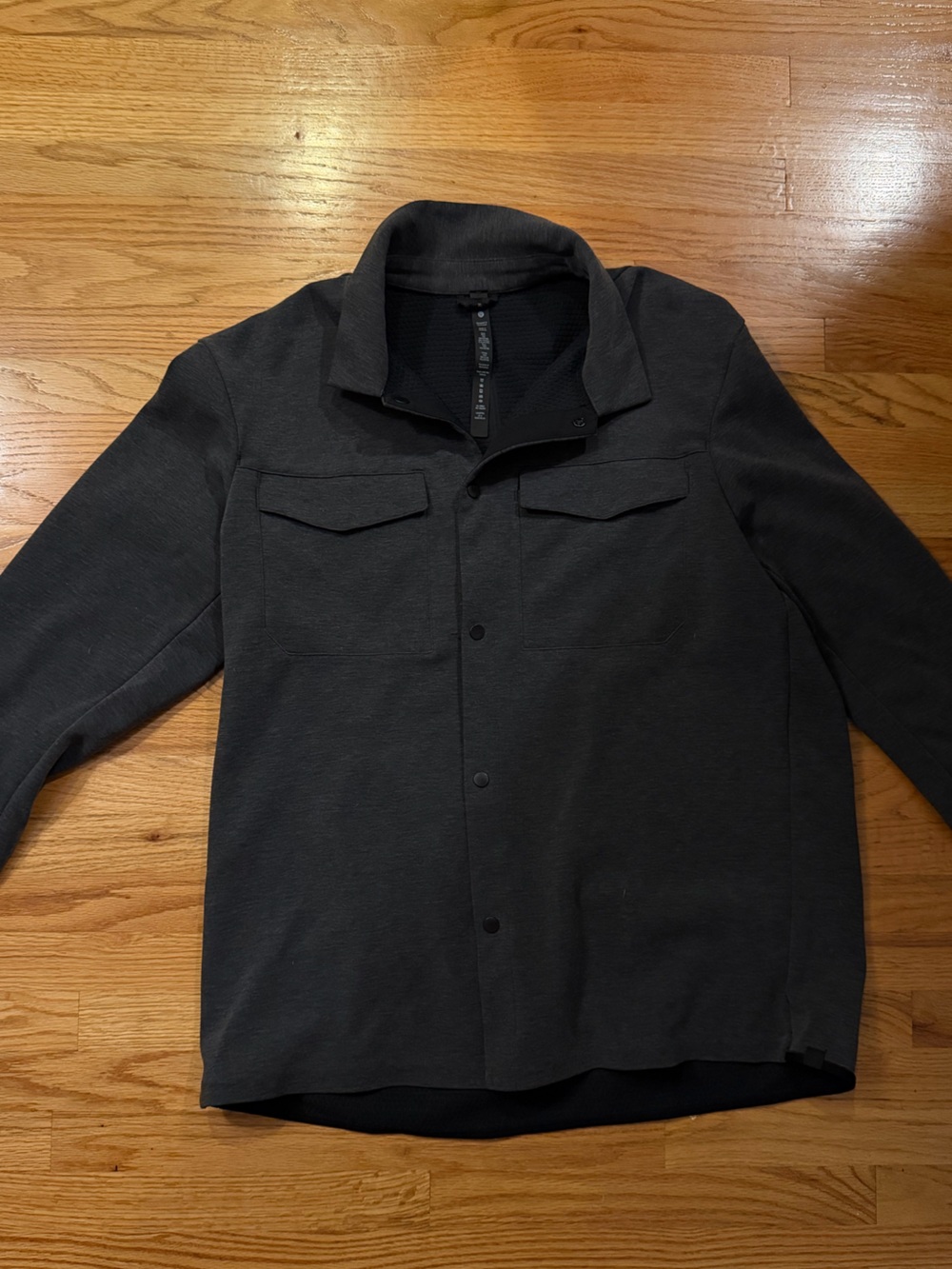 Lululemon Men's Charcoal Button-Front Shirt Jacket XL